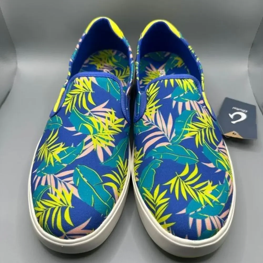 OluKai Lae'ahi Pa'i Men Size 11 Sunset Blue Aloha Slip On Shoes 10444-9HHA NEW